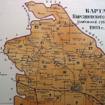 Ирская волость на карте Кирсановского уезда. 1903 год